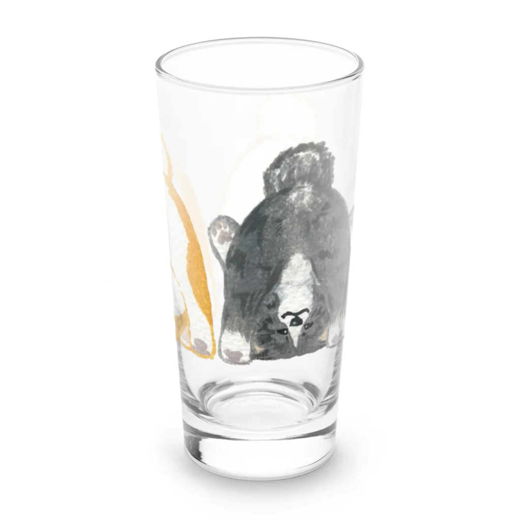 春風工房の世界が逆さま！？何見えた？秋田犬トリオ Long Sized Water Glass :right