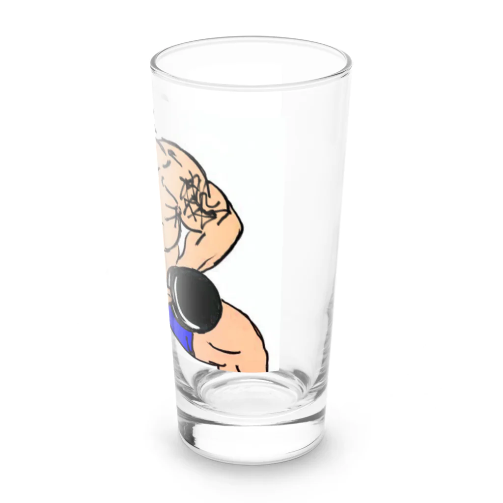 おっくんのふざけた服屋さんのハンコ注射とマッチョくん Long Sized Water Glass :right