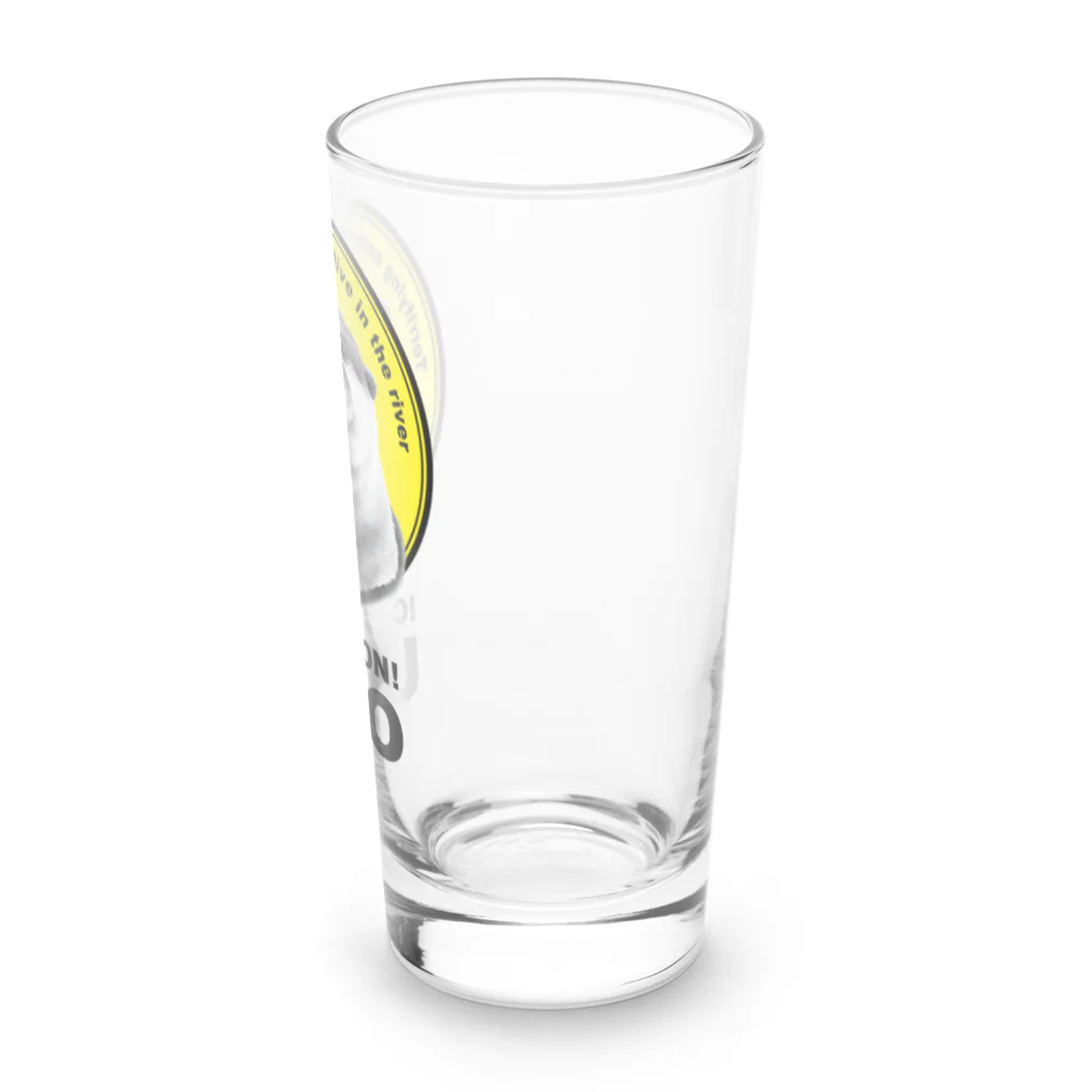 カワウソとフルーツの【背面柄】USO（黒文字） Long Sized Water Glass :right