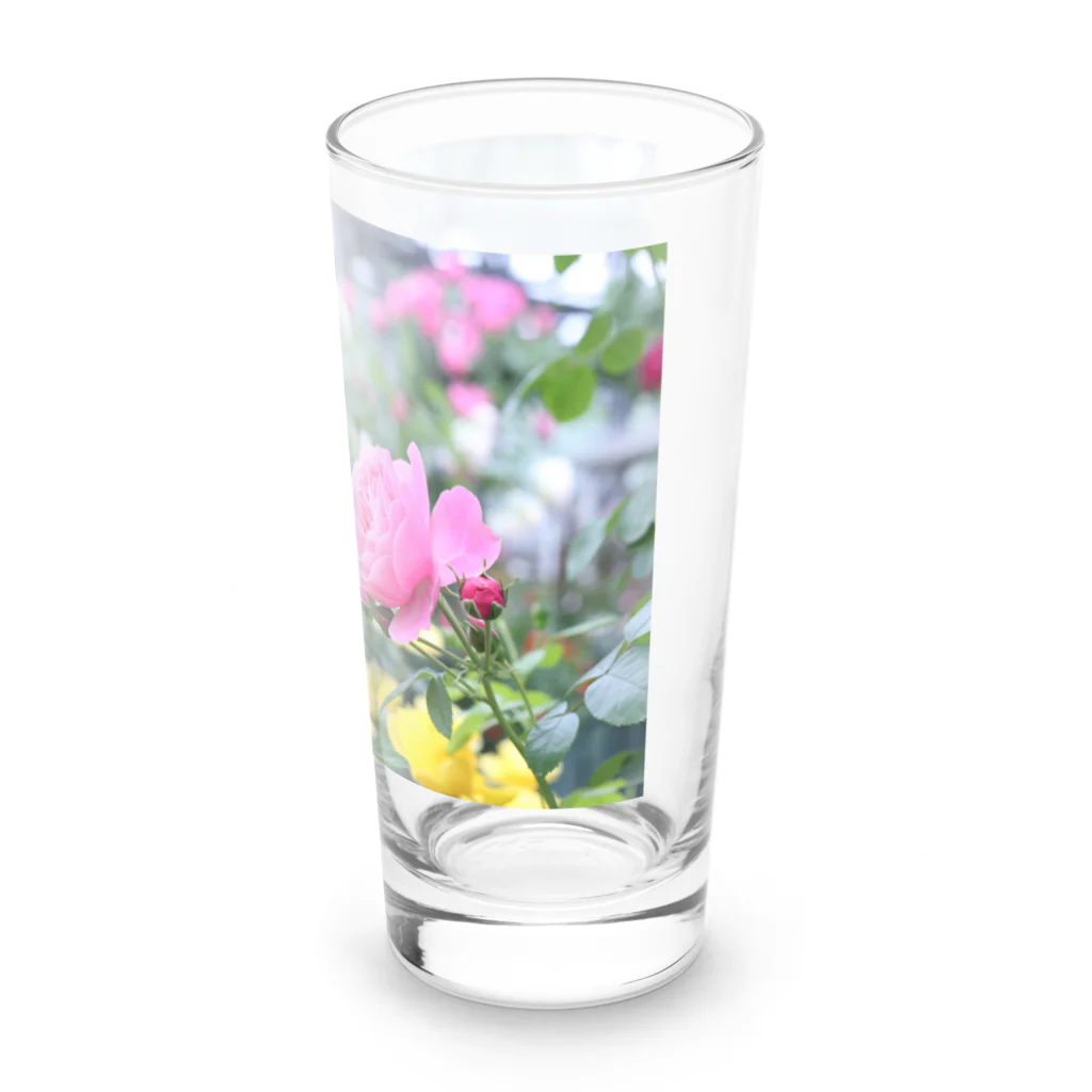 虚空の蔵雑貨店のピンクのバラ Long Sized Water Glass :right