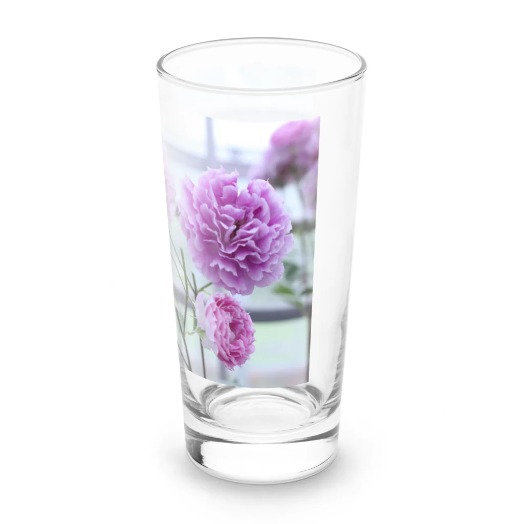 虚空の蔵雑貨店の紫の薔薇 Long Sized Water Glass :right