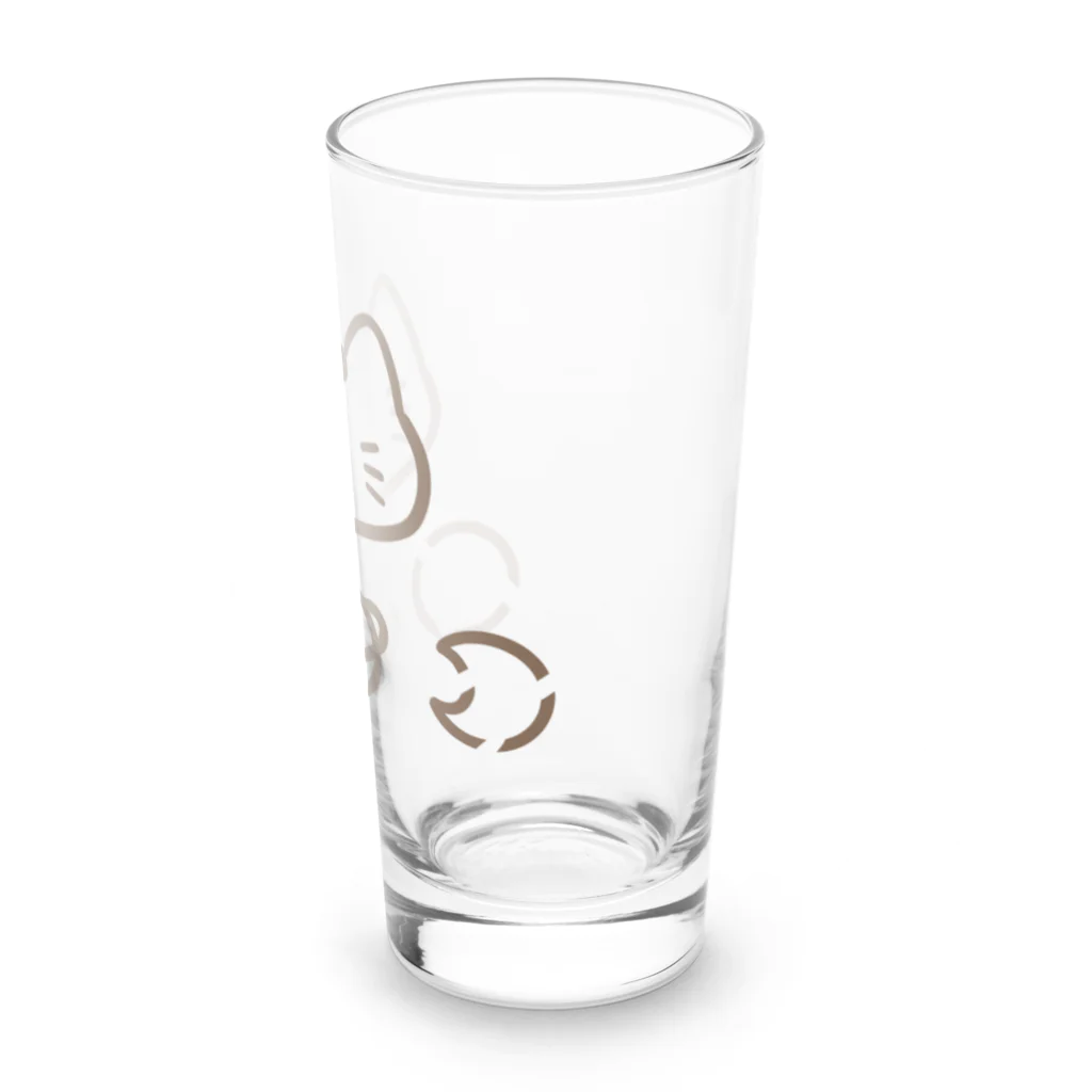 ゆにねこ惑星の🪐ゆにねこ🪐茶線 Long Sized Water Glass :right