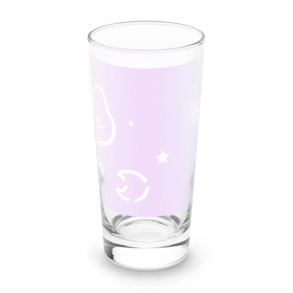 ゆにねこ惑星の🦄ゆにねこ🦄白線 Long Sized Water Glass :right
