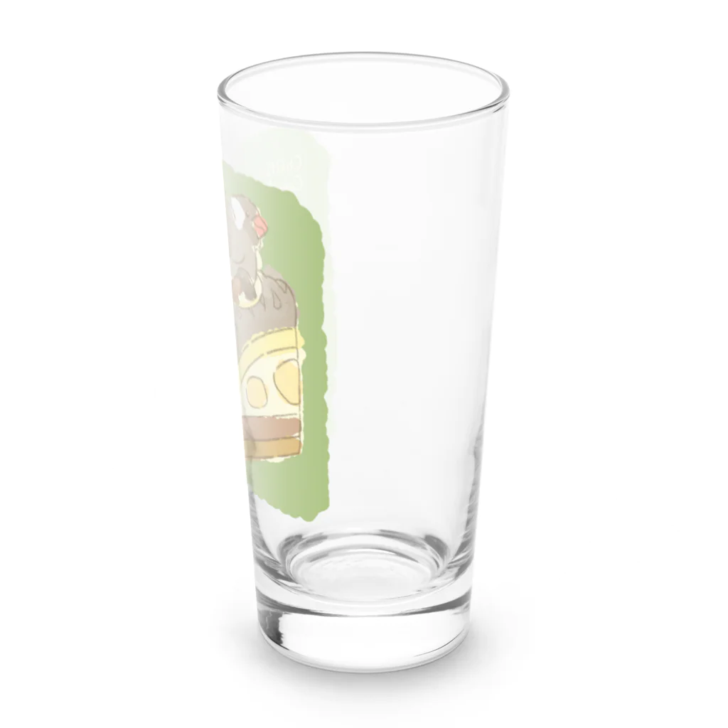 Chill`s Factoryのモンブランケーキ 文鳥 Long Sized Water Glass :right