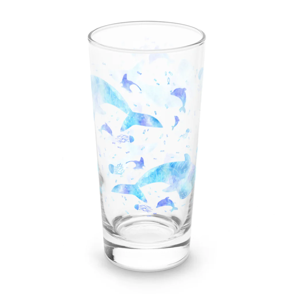 甘漏り屋の揺蕩うジンベエザメ・回遊 Long Sized Water Glass :right