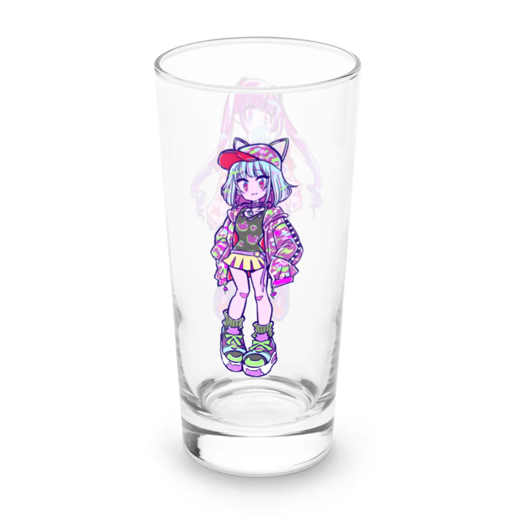 モナ子のゆめかわねこねこストリート Long Sized Water Glass :right