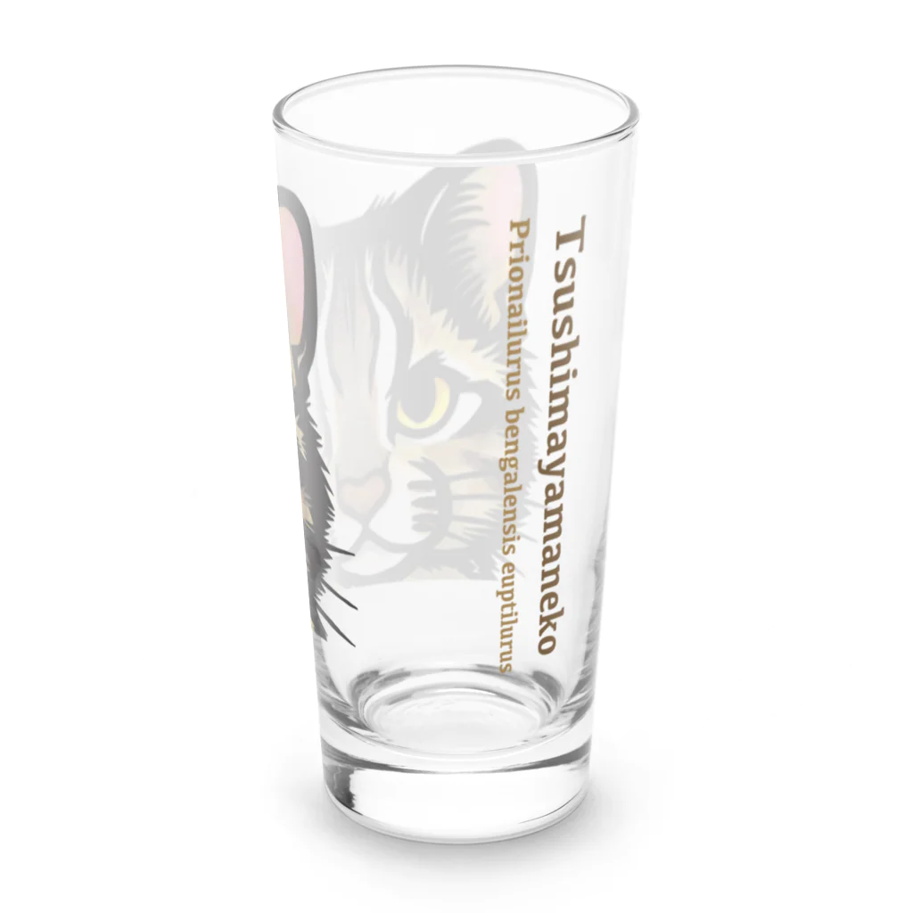 やまねこショップSUZURI支店の顔ばーんグラス Long Sized Water Glass :right