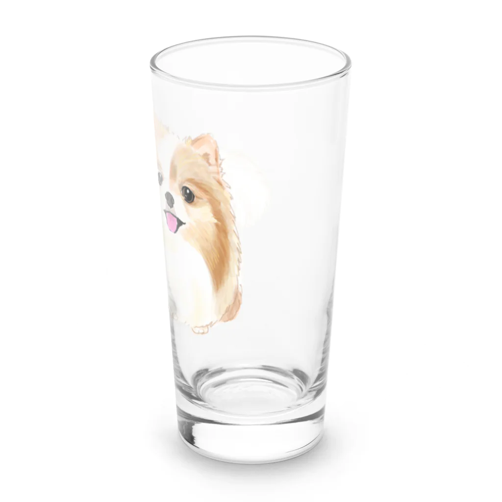 hanapecha_wannyanのポメペキちゃん＆ペキニーズ Long Sized Water Glass :right