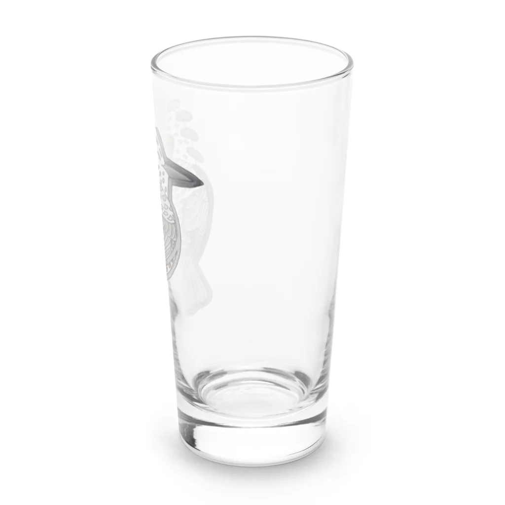 fujinasu2274ののの目のヒヨドリくん(背景透明) Long Sized Water Glass :right