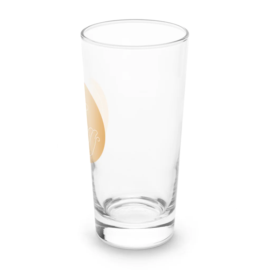 レイにーの仰向けシンプル白猫 Long Sized Water Glass :right