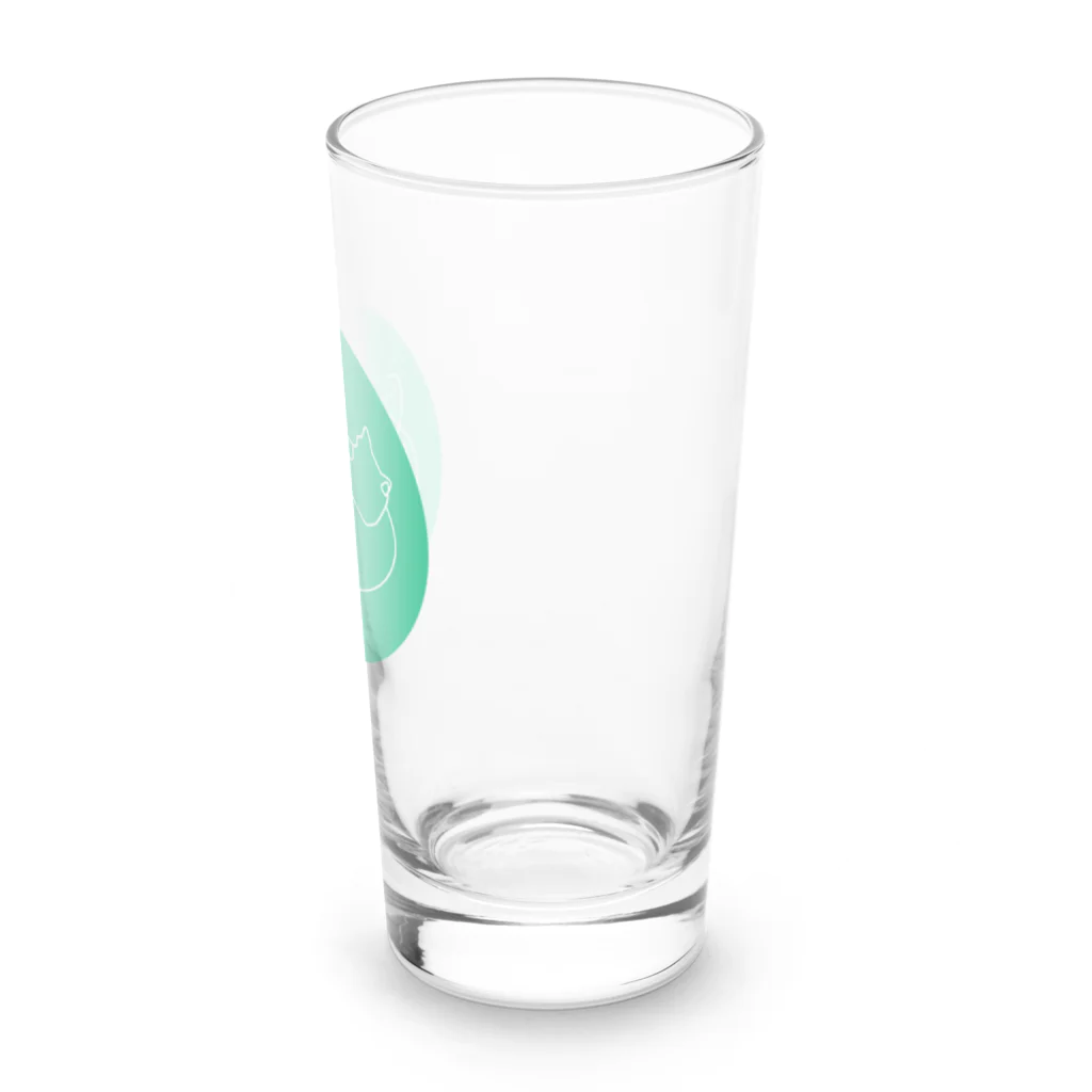 レイにーのうきわシンプル白猫 Long Sized Water Glass :right