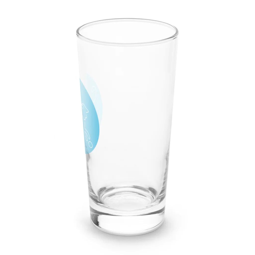 レイにーのじゃれてるシンプル白猫 Long Sized Water Glass :right