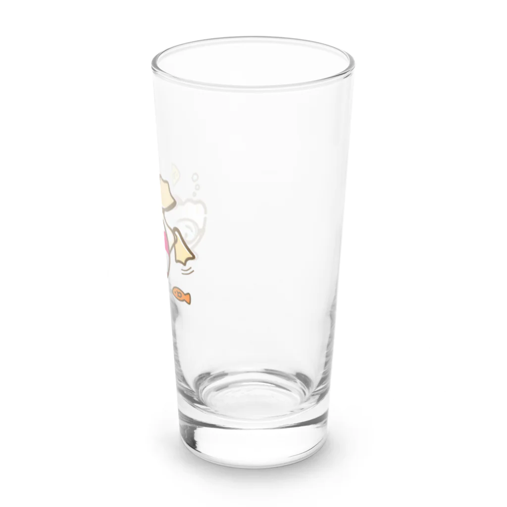 🌈キクチンのおみせやさん🌈のぎょーざわくん・海 Long Sized Water Glass :right