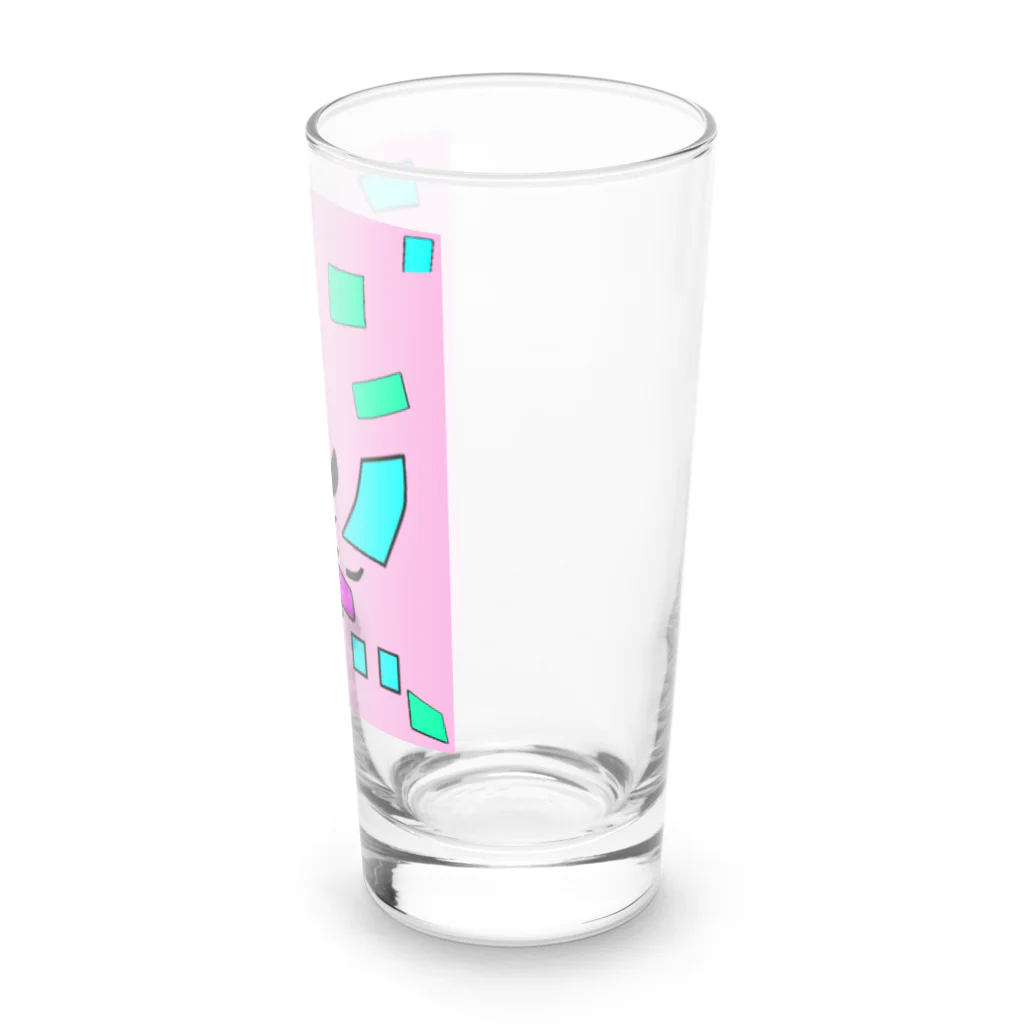 greetenの競技かるた　ピンク Long Sized Water Glass :right