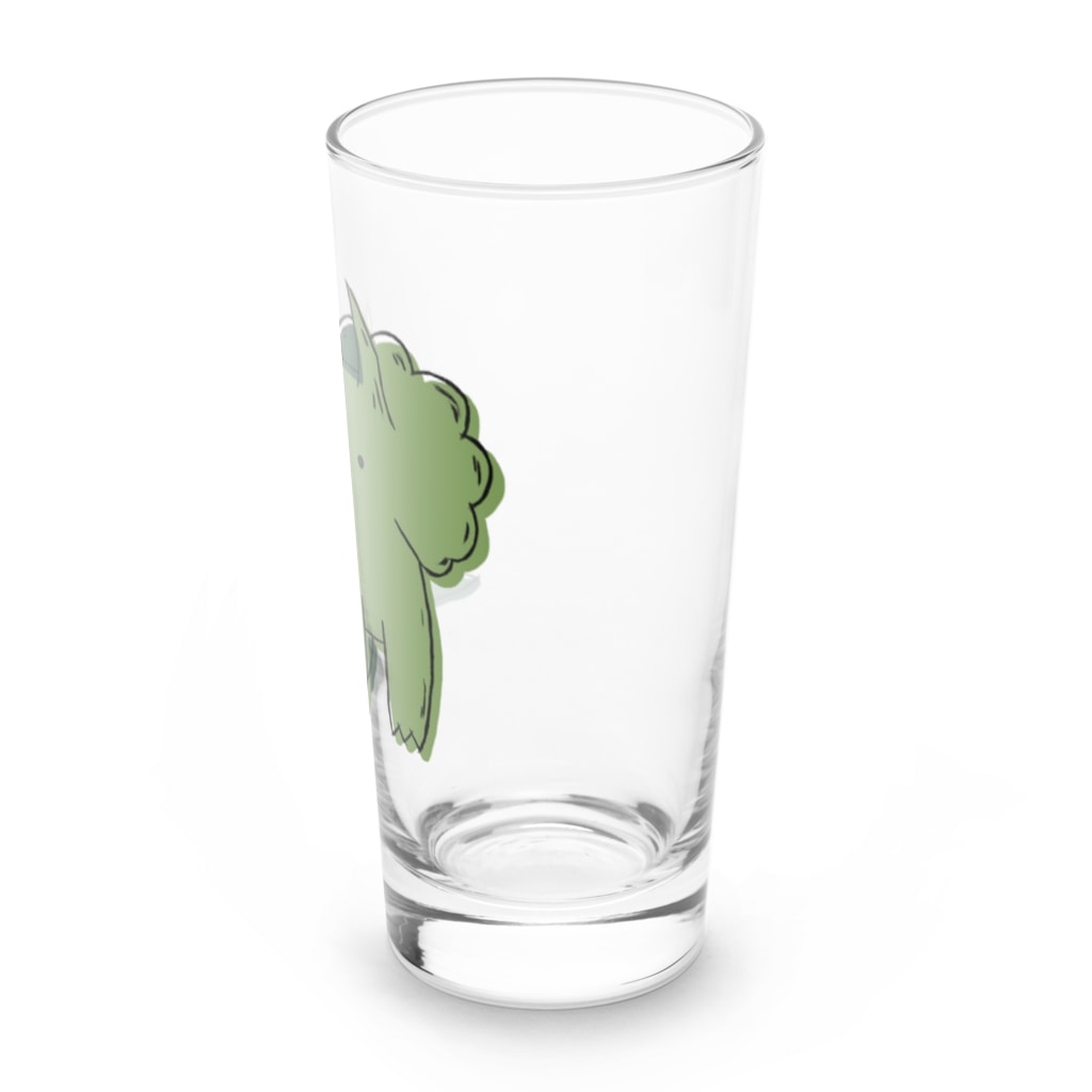 黒猫とカンパニュラのトリケラトプス好きが作ったトリケラちゃん Long Sized Water Glass :right
