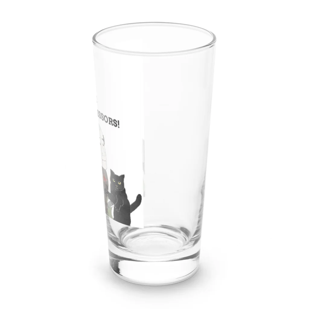 keeeeeep smilingのチョキを習得した猫 Long Sized Water Glass :right