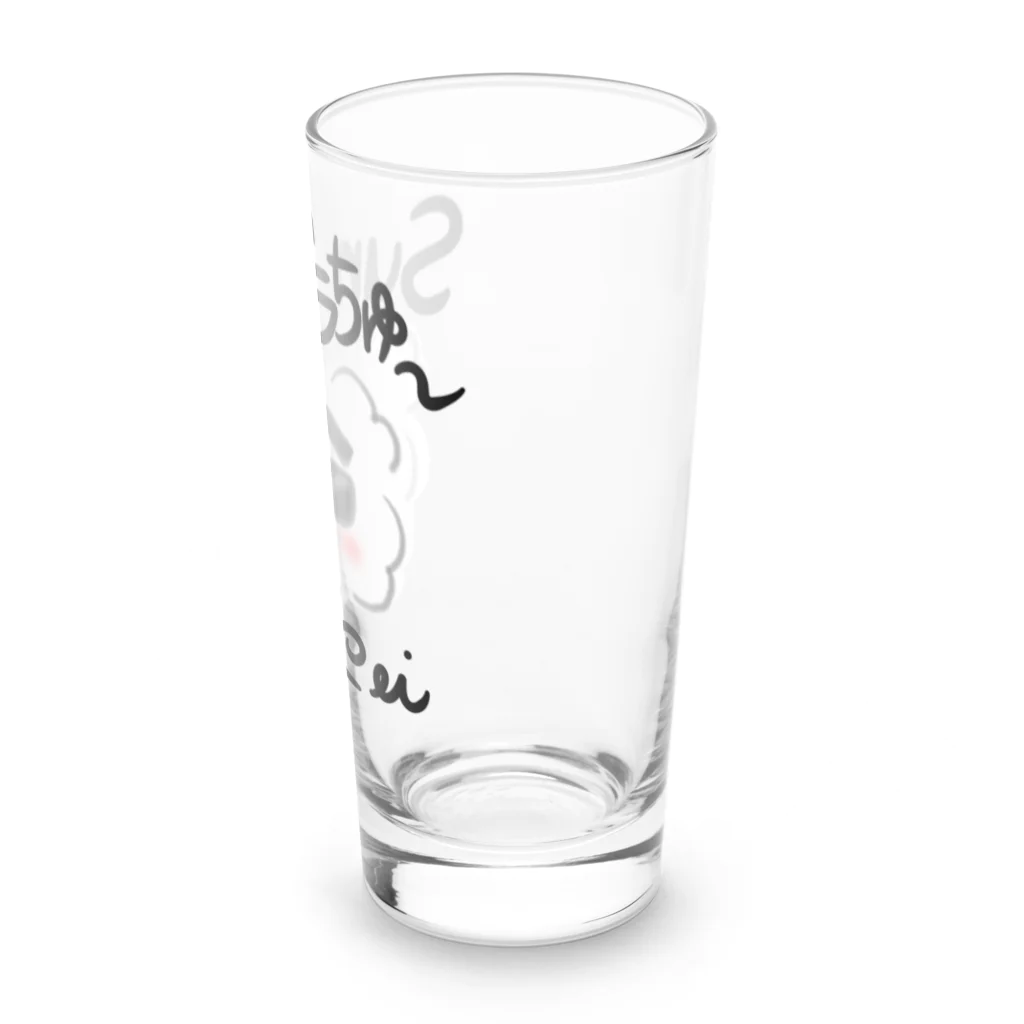 P_aquaのサングラチュー（黒文字Ver） Long Sized Water Glass :right