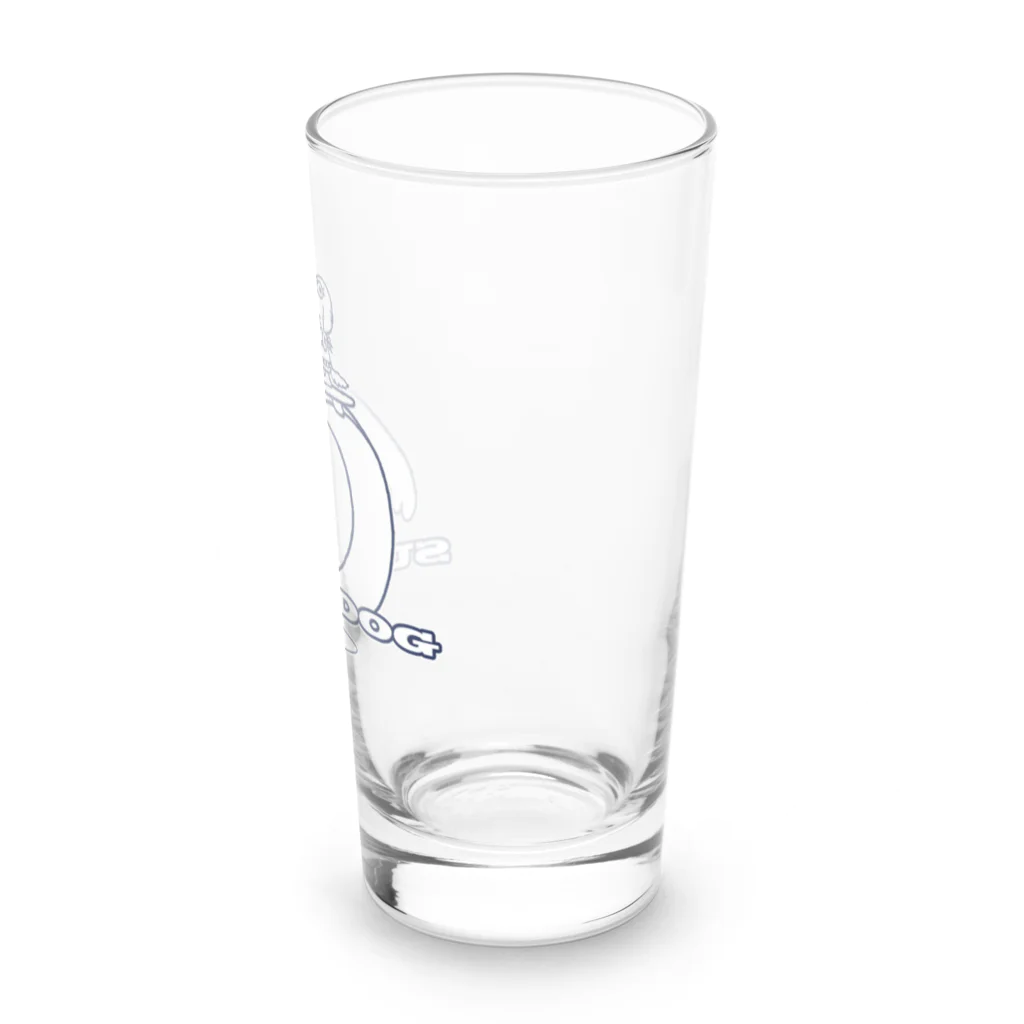 ゆるふわんにゃんのリノメレSURF DOGブルーライン Long Sized Water Glass :right