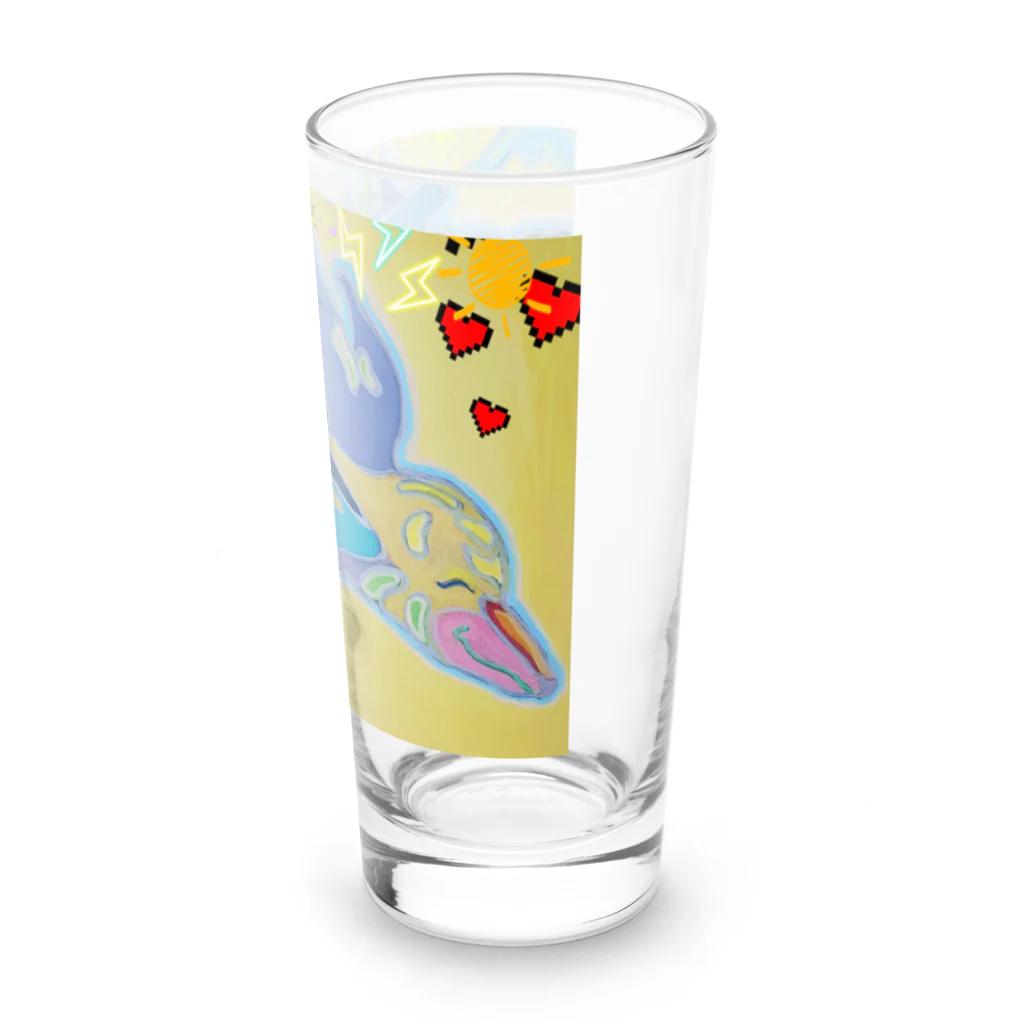アート工房　甘月蝕(kanngesshoku)『TAaKA』のストアのMary's  tweets『ワーイ、海水浴って最高!!』 Long Sized Water Glass :right