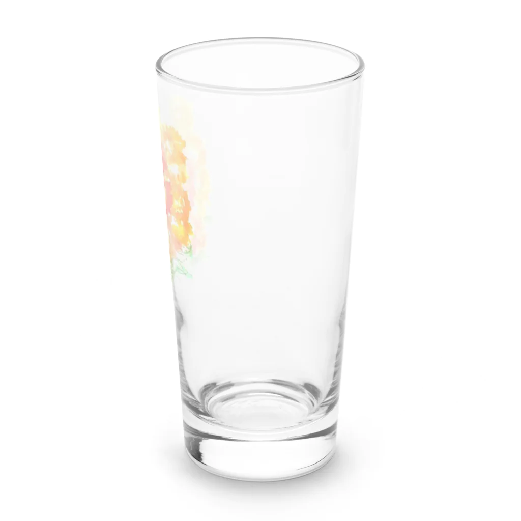 SUZURI.KEY-CHANの7月17日の誕生日花は「百日草」です！ Long Sized Water Glass :right