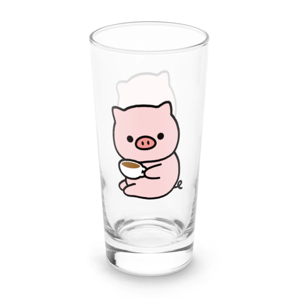 DECORのもっちり！敬語のぶたさん　ティータイムver. Long Sized Water Glass :right