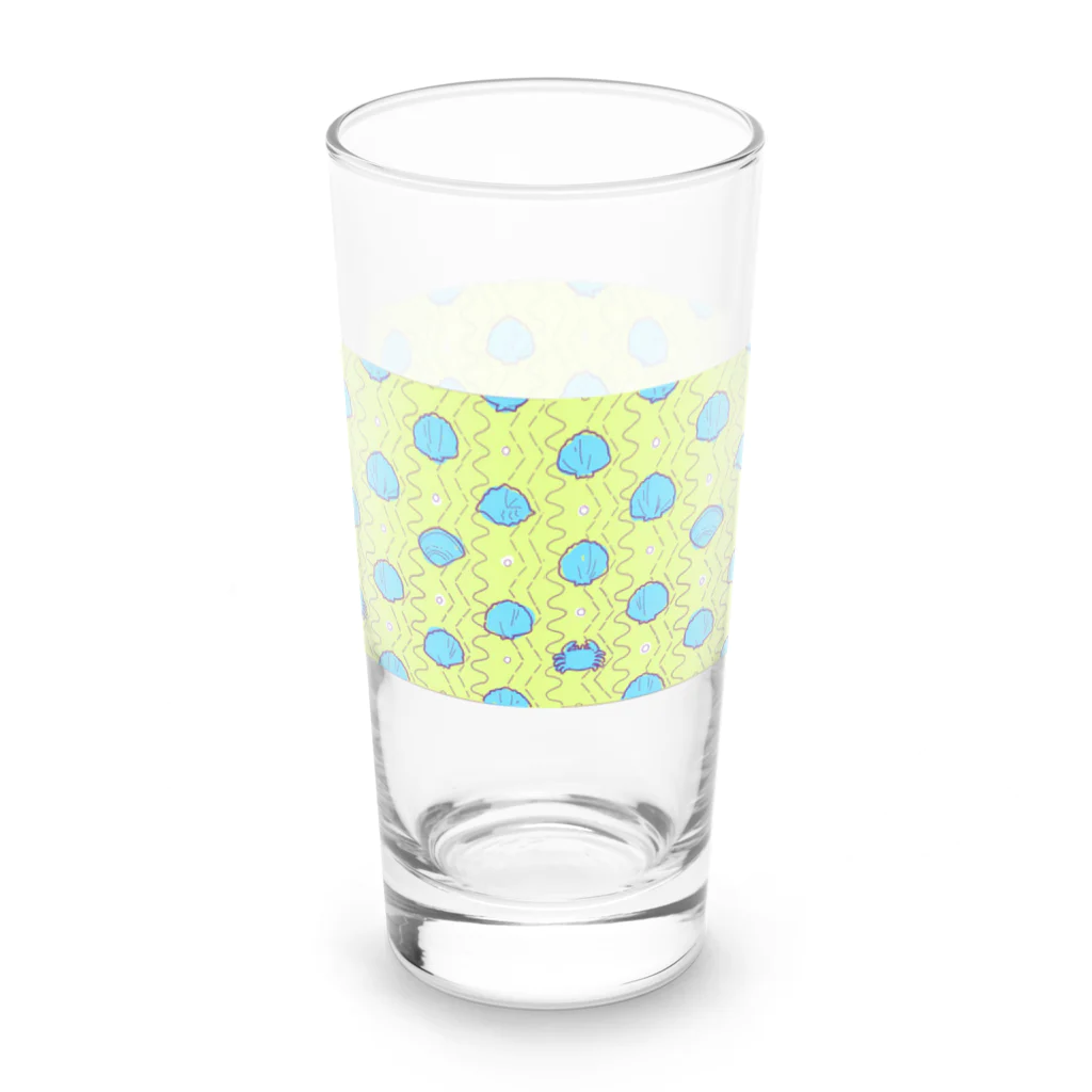 サーチライト紺青のあこやだまたくさん Long Sized Water Glass :right