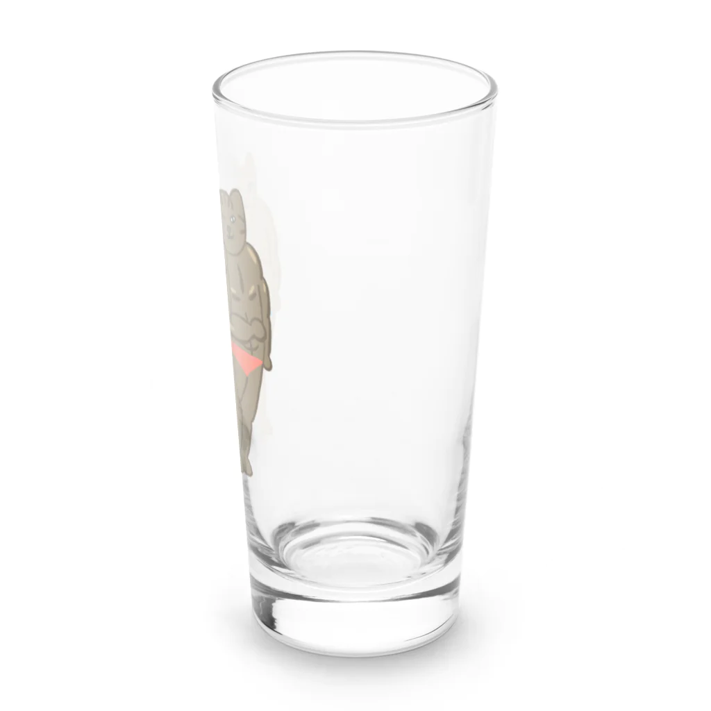 りのりのザウルスのイヌマッスル&ネコマッチョ(戦友) Long Sized Water Glass :right