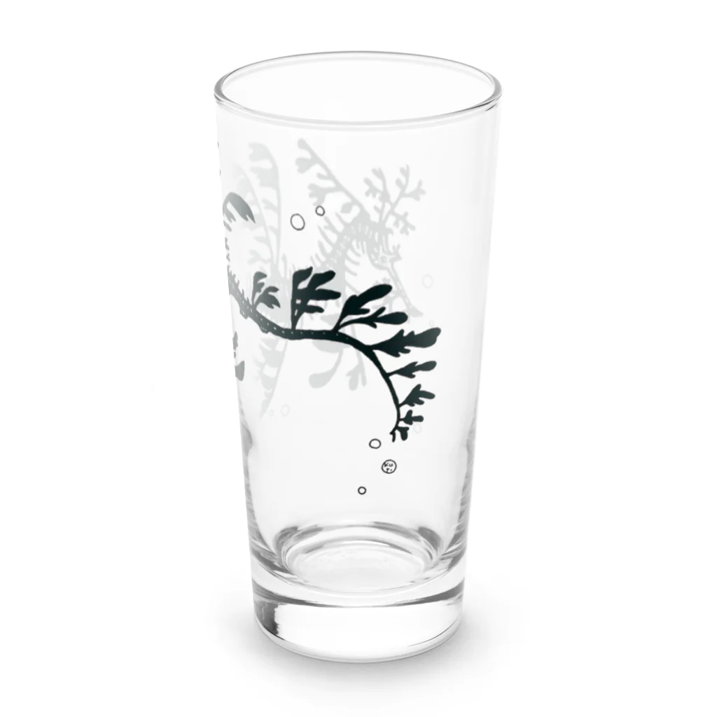 栗坊屋のリーフィーシードラゴン　白黒 Long Sized Water Glass :right