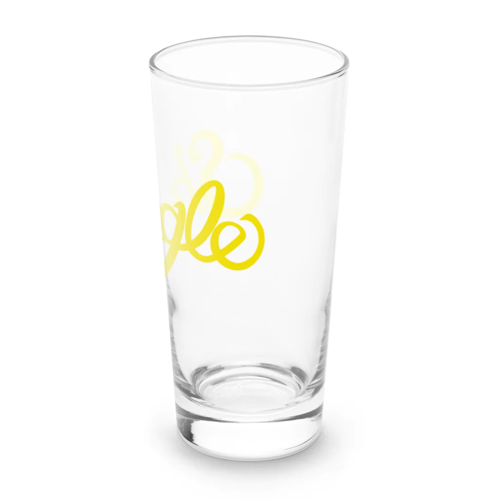 週刊少年ライジングサンズのShoogle(シューグル・週グル・週刊少年グルメ)ロゴ イエロー Long Sized Water Glass :right