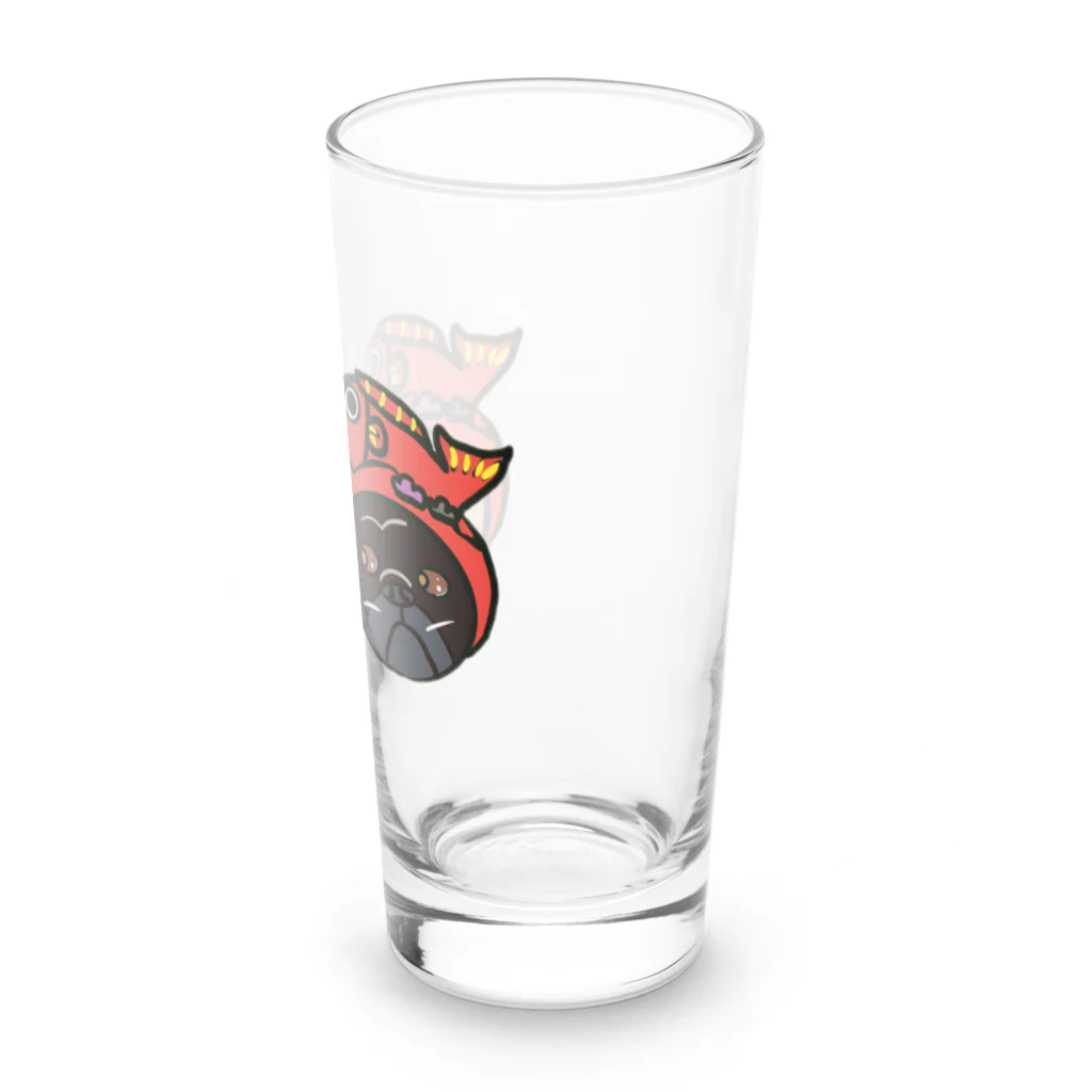 パグのおしなな姉妹の鯛をかぶるおしなな Long Sized Water Glass :right