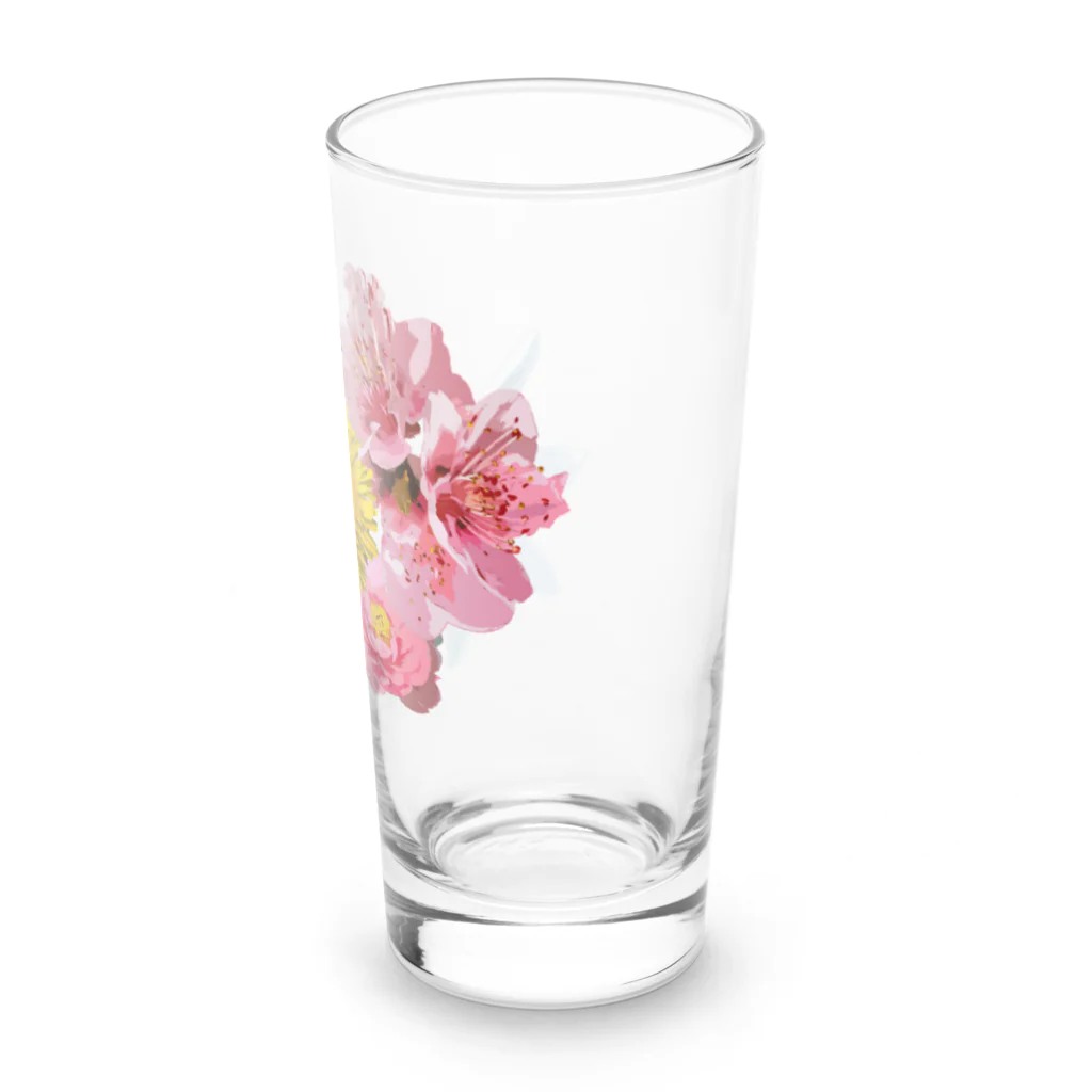 shi-chi Labo graph(詩一）の逆シンニョウの花々 Long Sized Water Glass :right