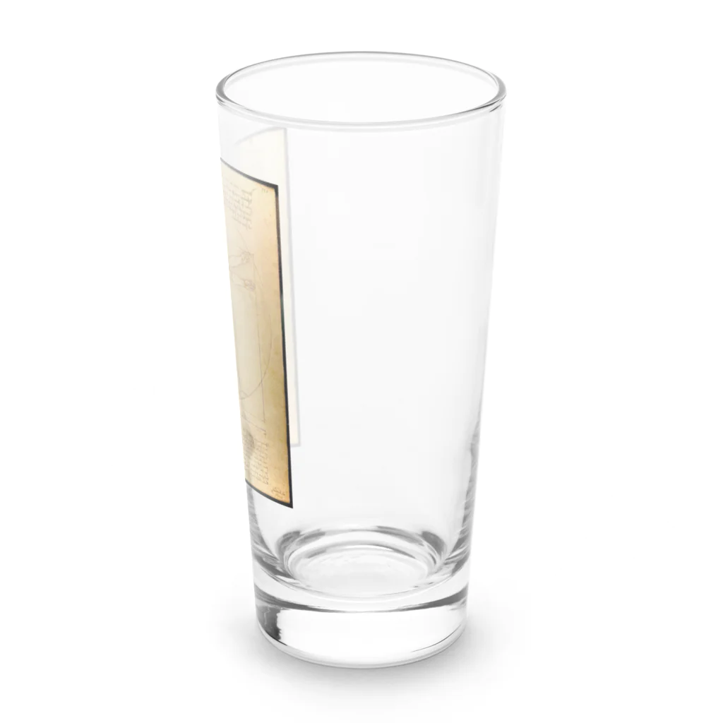 えとーの趣味商品店のレオナルド・ダ・ヴィンチの『ウィトルウィウス的人体図』 Long Sized Water Glass :right