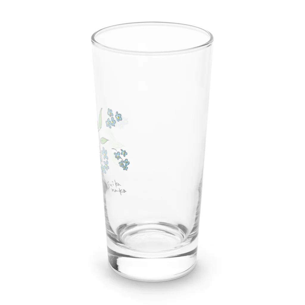 すいかねこの花ねこブルー Long Sized Water Glass :right