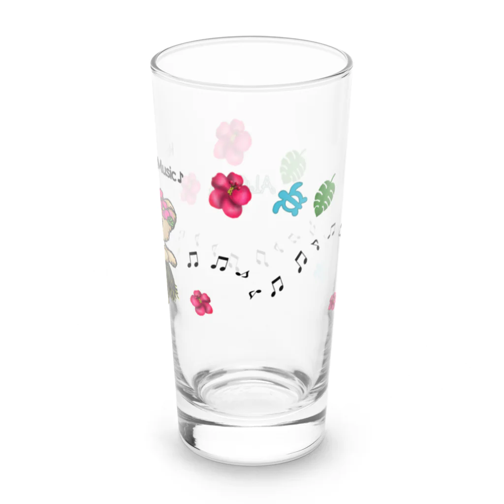 lucky charmのハワイアンミュージック音符♪🎶♪ Long Sized Water Glass :right