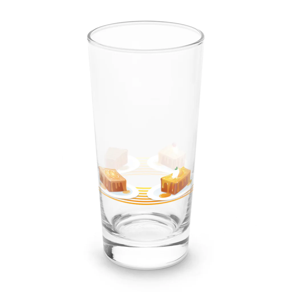 雑貨屋きゅう＠suzuri支店の本日のハニートースト（ヨコ） Long Sized Water Glass :right
