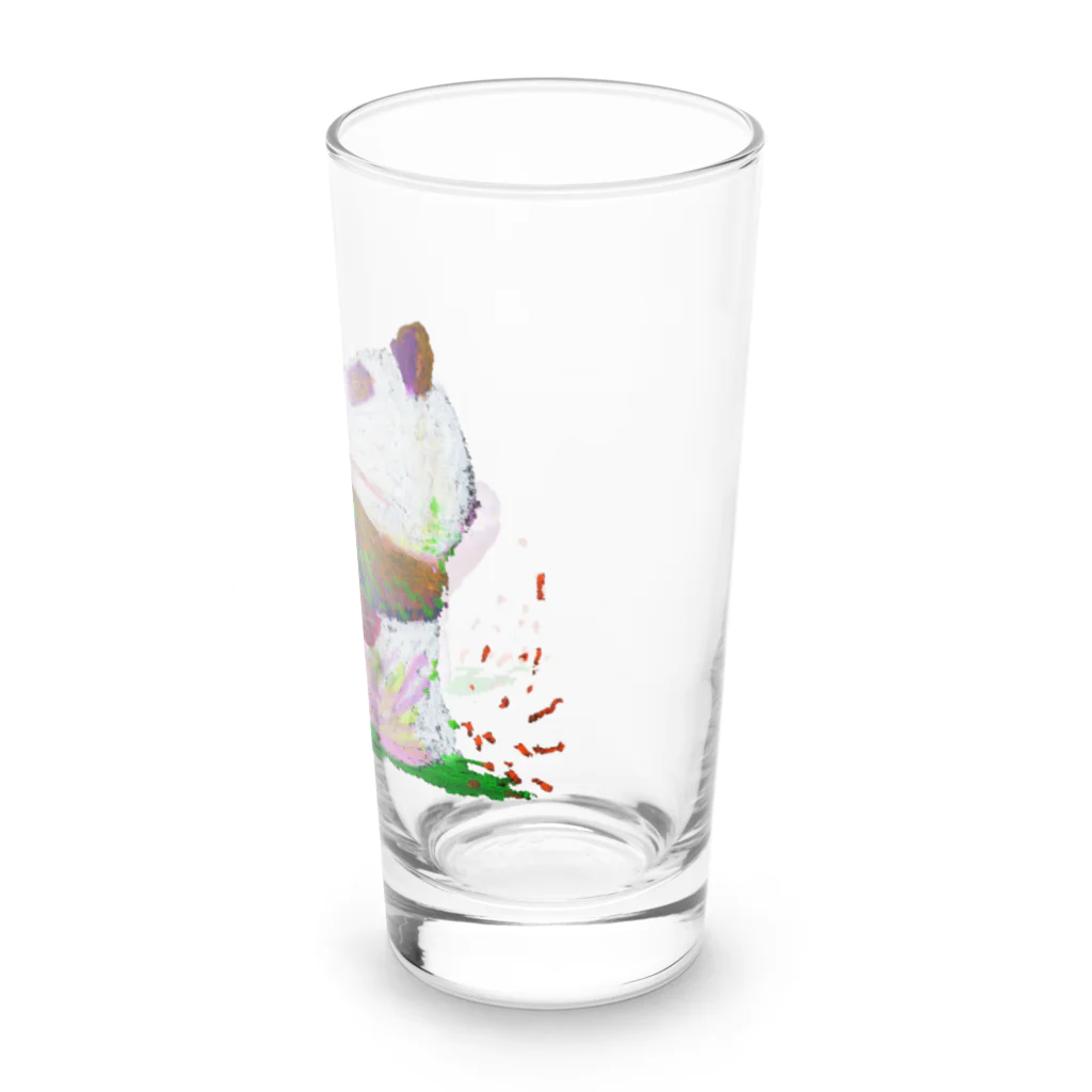 やまのうえのきのこのお店　～きのこ&パンダ～の「ケンカするパンダ」 Long Sized Water Glass :right