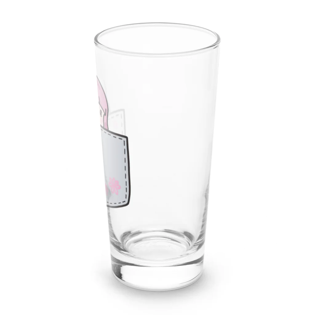 うっかおりんのすん顔女子(おかっぱ) Long Sized Water Glass :right