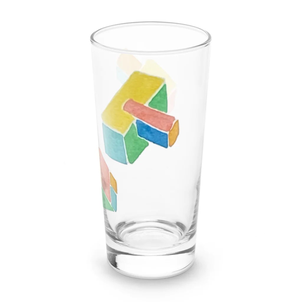 賽目振の積まれたり刺さったりcolorぶろっく Long Sized Water Glass :right