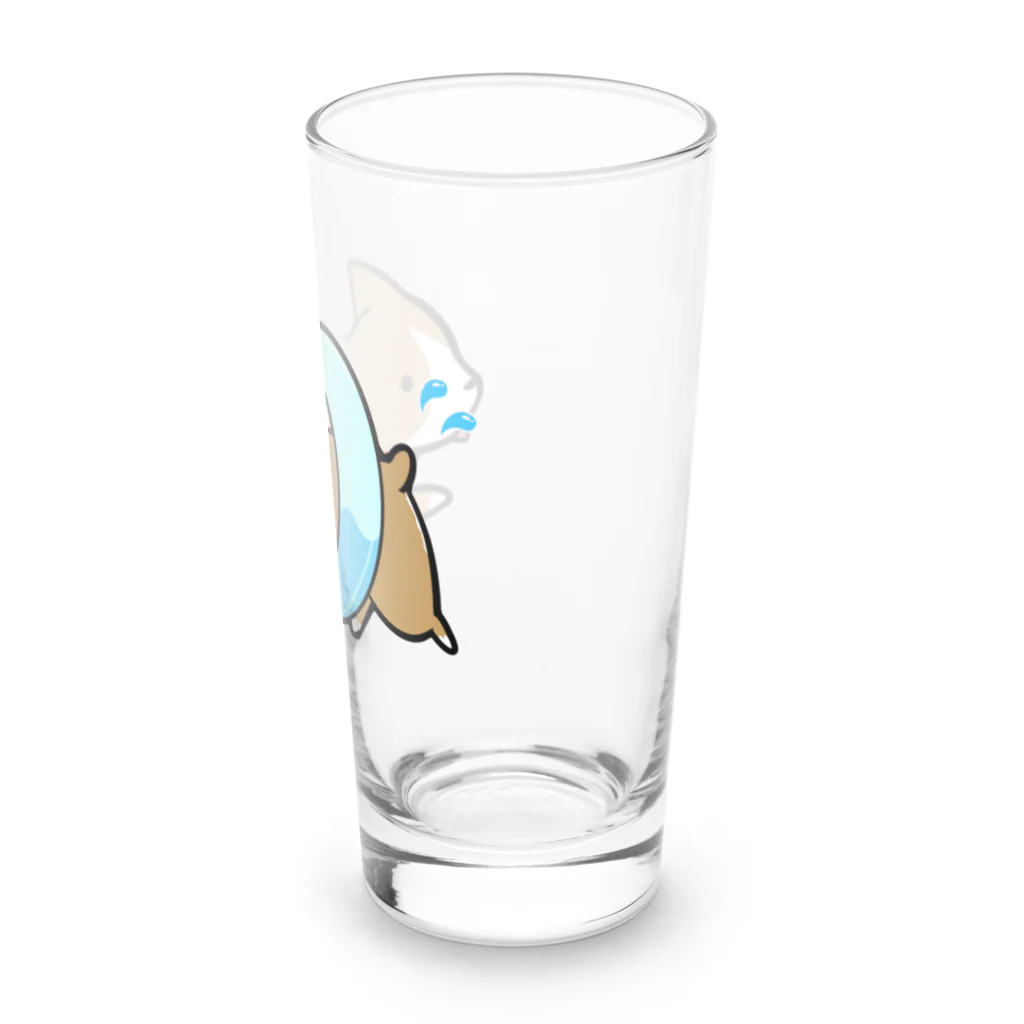 かわいいコーギーのswim Long Sized Water Glass :right