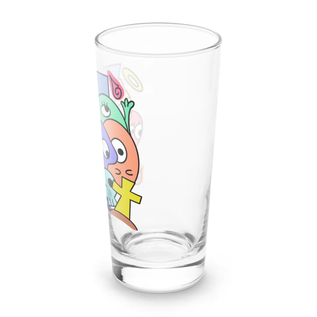 おはる屋さんのカラフルなおばけ達 Long Sized Water Glass :right