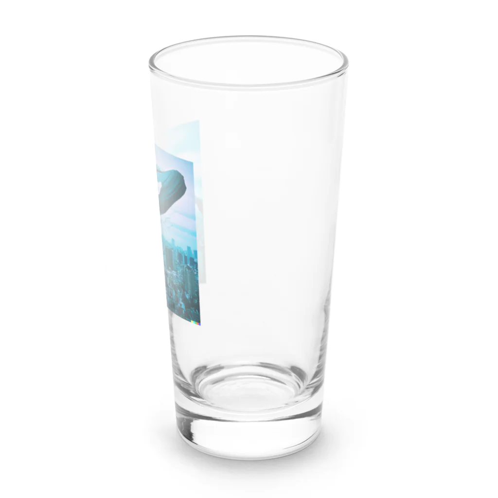 AI_ARTの空飛ぶクジラ Long Sized Water Glass :right