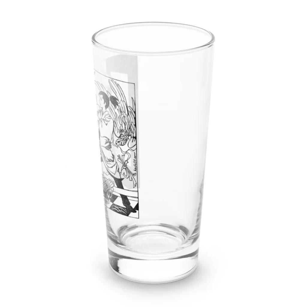 消しゴムはんこ八里半のまどのきわ Long Sized Water Glass :right