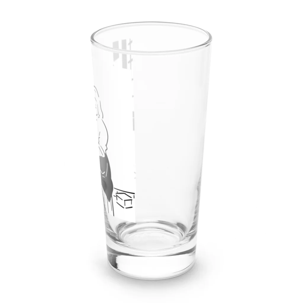 山形屋米店の牛乳を注ぐ女 Long Sized Water Glass :right