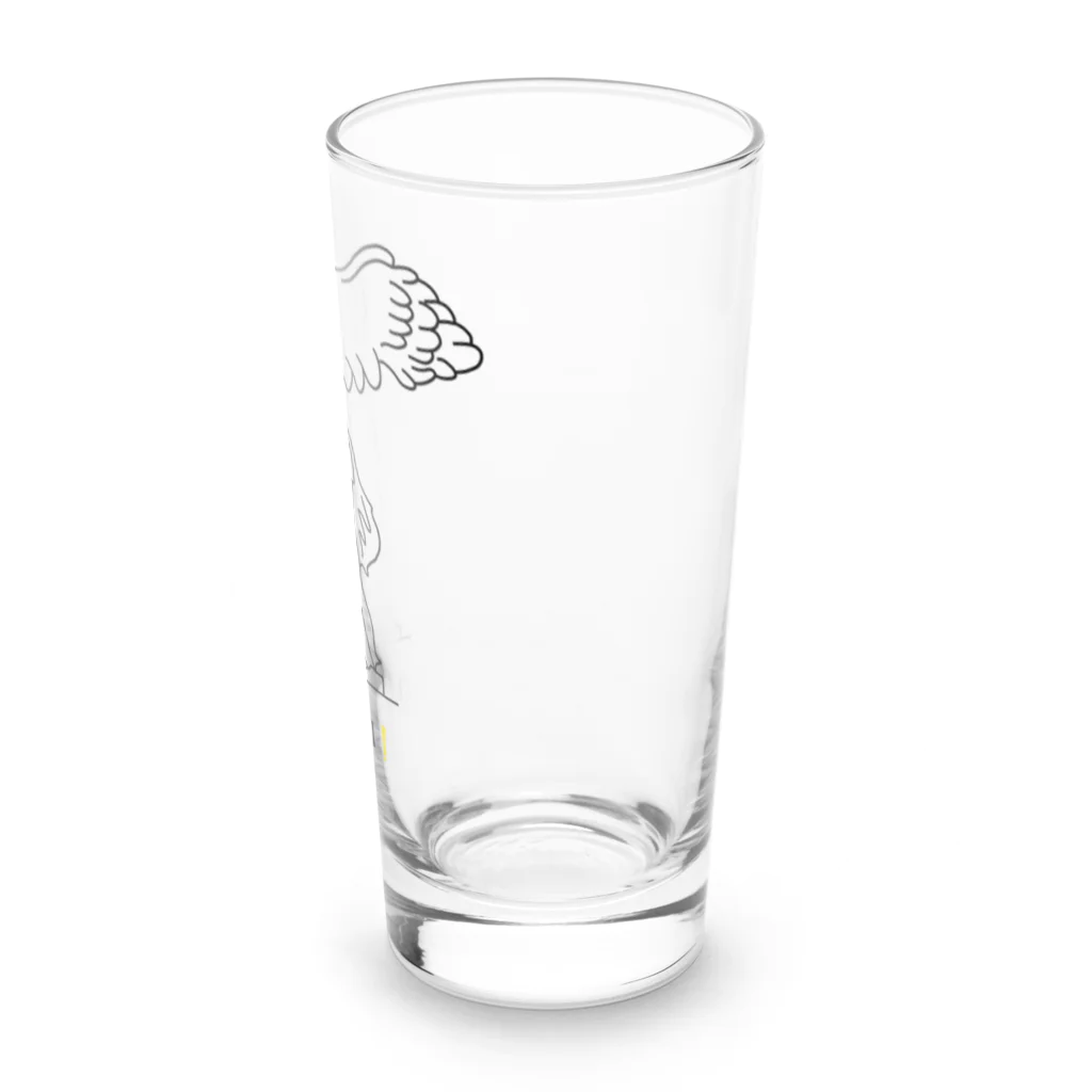 ビールとアート TM-3 Designの彫刻 × BEER（サモトラケのニケ）黒線画 Long Sized Water Glass :right