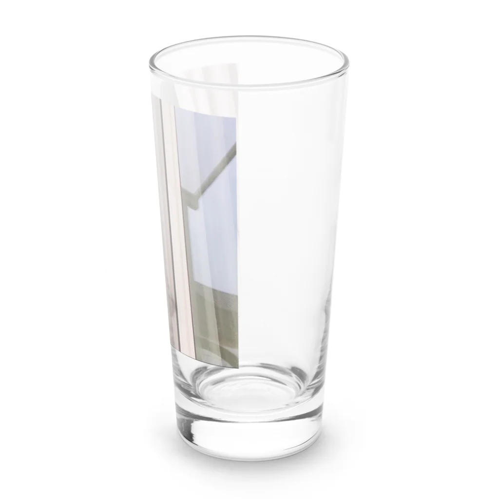 もじゃもじゃにこりの覗きのにこり Long Sized Water Glass :right