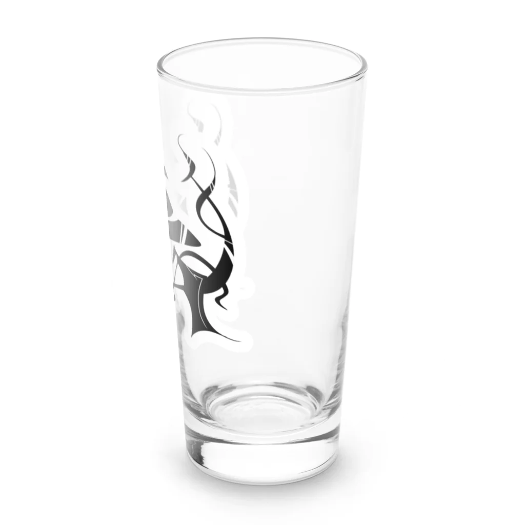 紫猫 千由【ｼﾉﾈ ﾁﾕ】💜🐾🧹の紫猫 千由　タトゥーエンブレムグッズシリーズ Long Sized Water Glass :right
