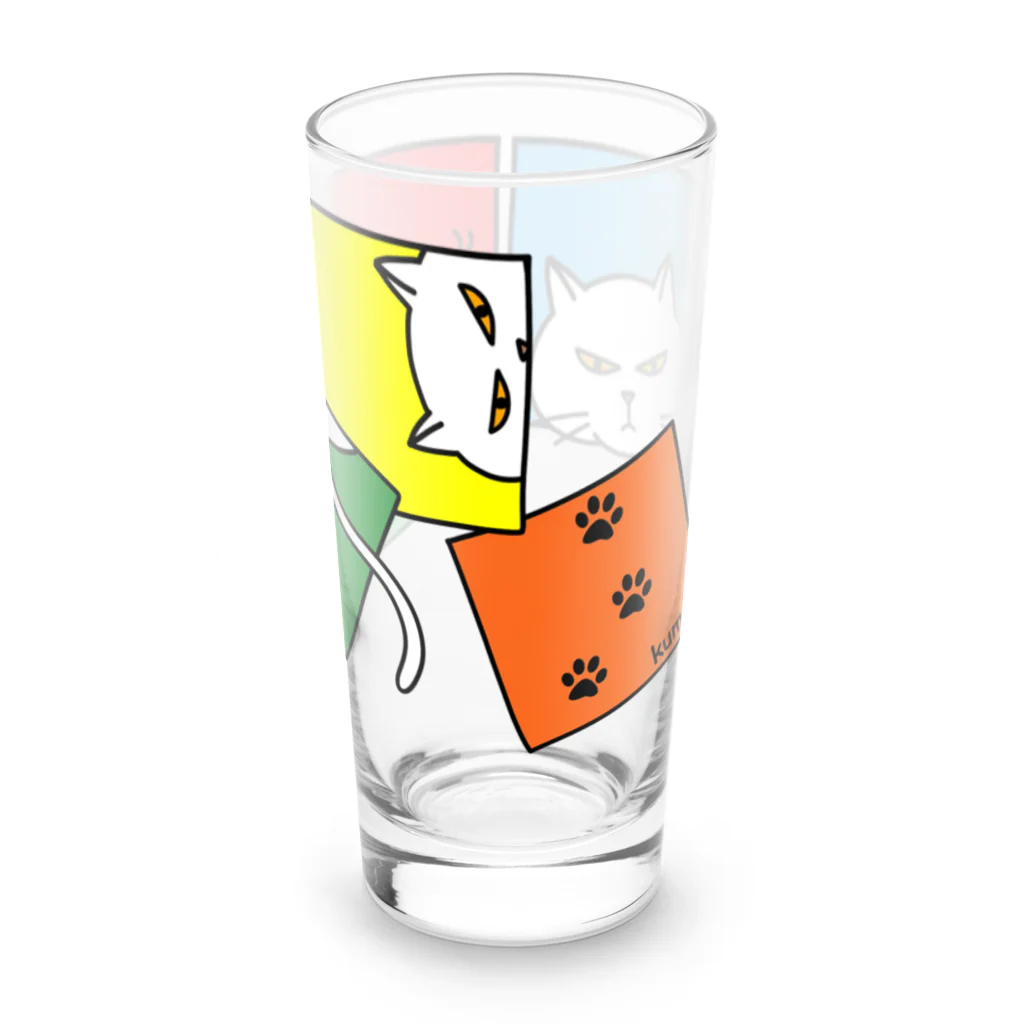 mkumakumaのひとり遊びにゃんこ３ Long Sized Water Glass :right