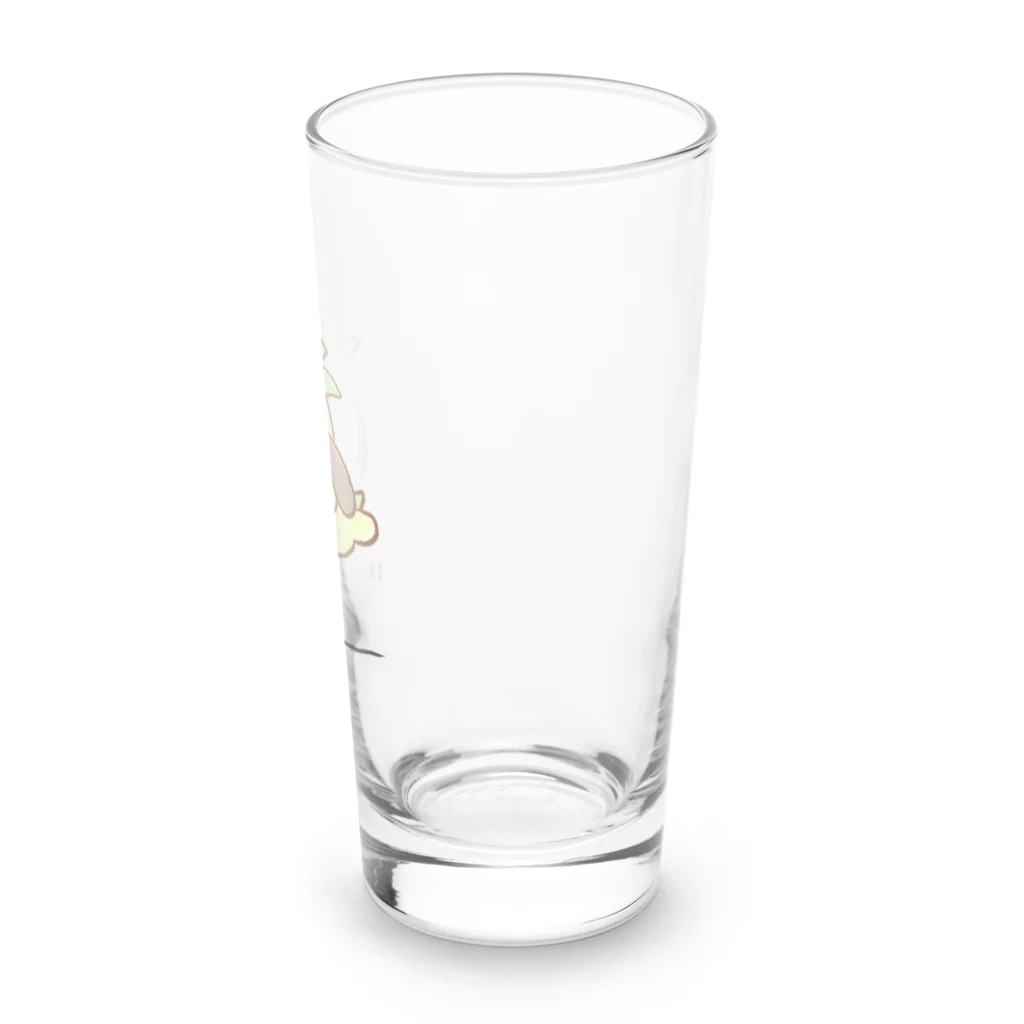 パイナップルという犬のはしるはしるパイナップル文字入り Long Sized Water Glass :right