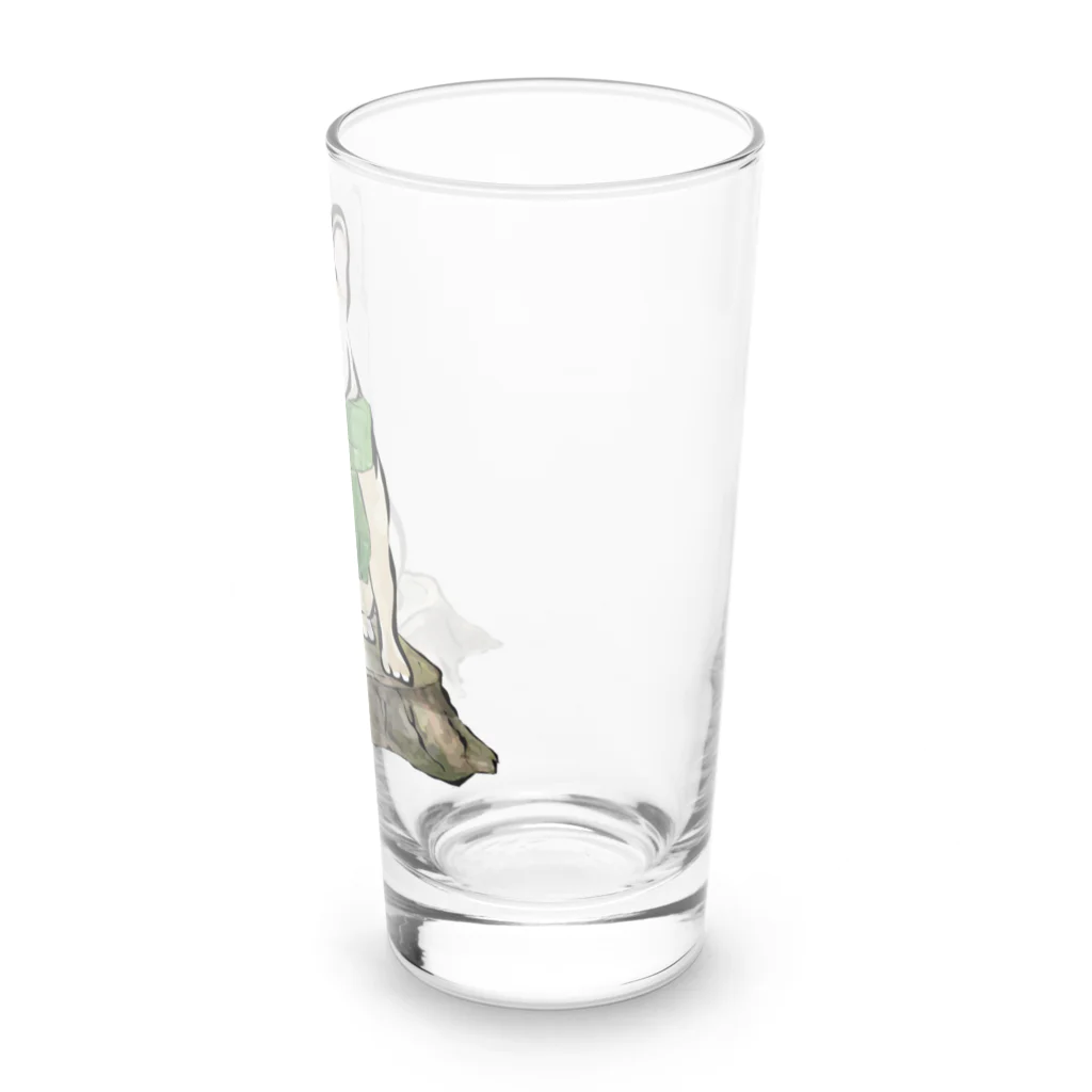 犬グッズの店しえるぶるーのマフラー犬　フレンチブルドッグ　クリーム Long Sized Water Glass :right