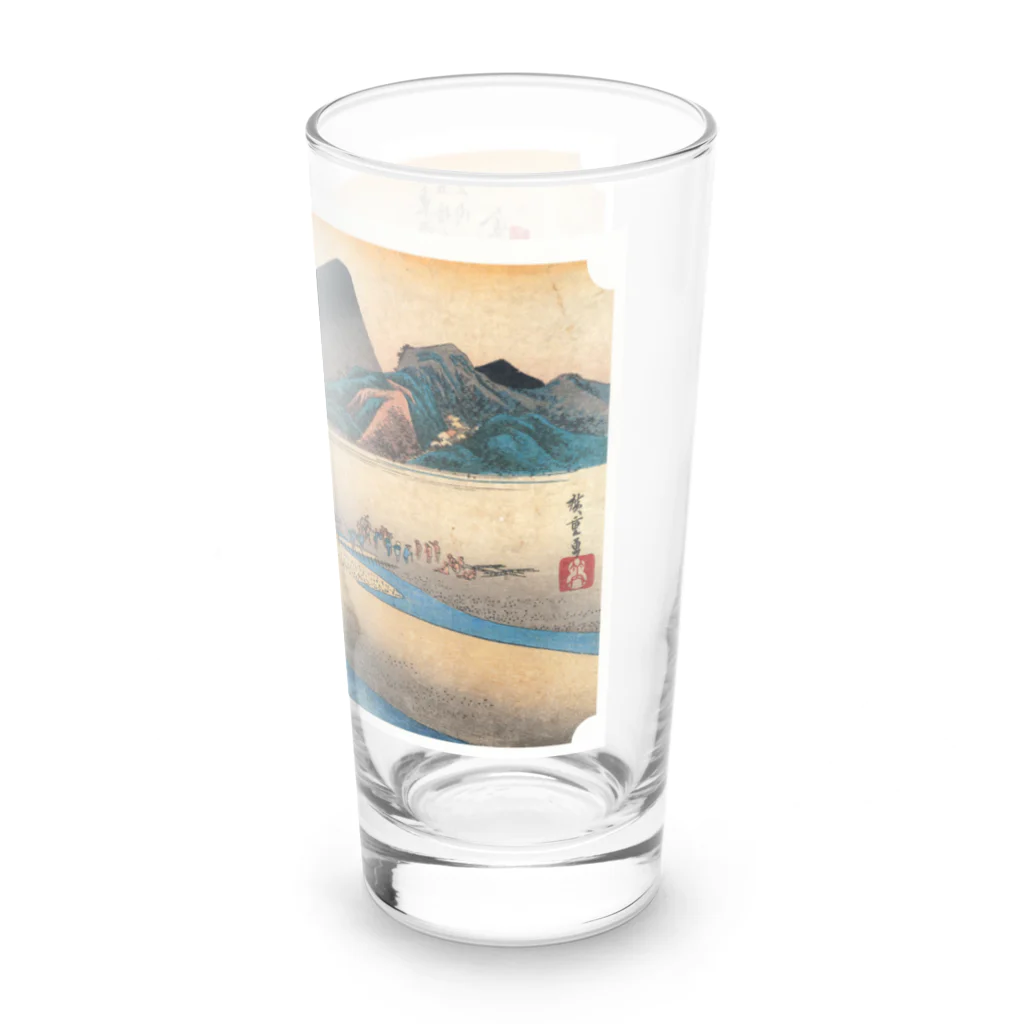 寿めでたや(ukiyoe)の広重_東海道五拾三次・金谷 大井川遠岸 Long Sized Water Glass :right